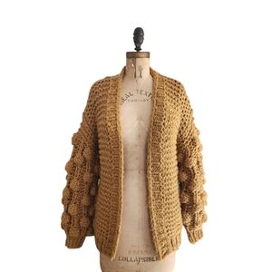 Chicwish Chunky Cardigan Sweater Caramel